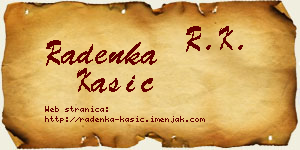 Radenka Kašić vizit kartica